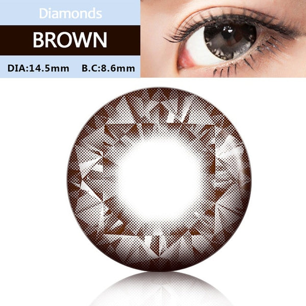Colorful Cosmetic Eye Lens Large Diameter Diamonds Series