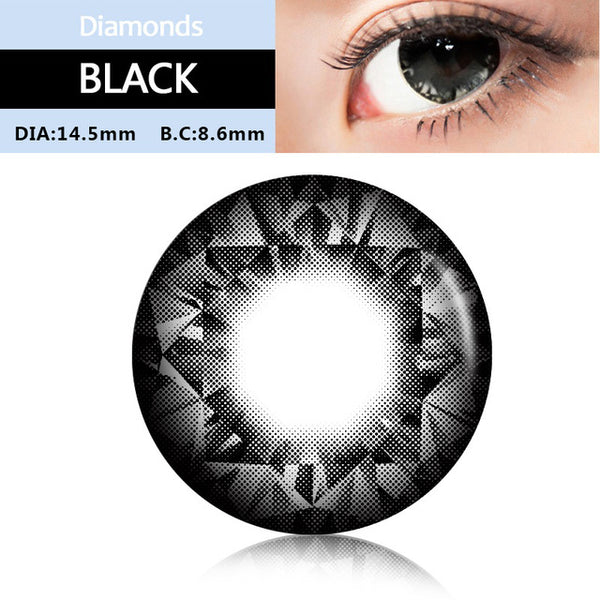 Colorful Cosmetic Eye Lens Large Diameter Diamonds Series