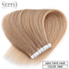 Adhesive Extension Colors Straight Skin Weft Natural Hair