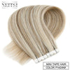 Adhesive Extension Colors Straight Skin Weft Natural Hair