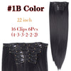 Straight Synthetic Hair Extensions Black Brown Hairpiece