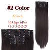 Straight Synthetic Hair Extensions Black Brown Hairpiece