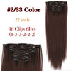 Straight Synthetic Hair Extensions Black Brown Hairpiece