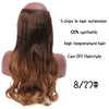 Black Brown High Temperature Synthetic Hair Piece